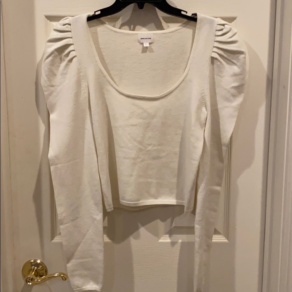 Song of Style cropped cream sweater